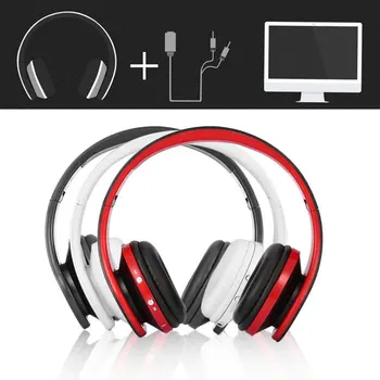 

Bluetooth Headphones with Mic for Mobile Computer Tablet Heavy Bass Folding Portable Adjustable for Phone PC Laptop 3.5mm Audio