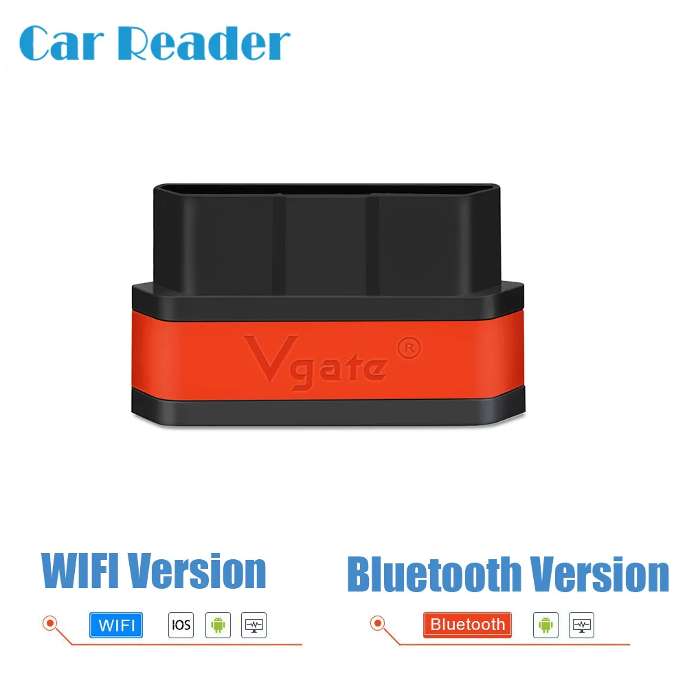 Vgate iCar2 Bluetooth/wifi версия OBDII считыватель кодов iCar2 поддерживает obd2 протоколы Поддержка Android/IOS и Windows системы