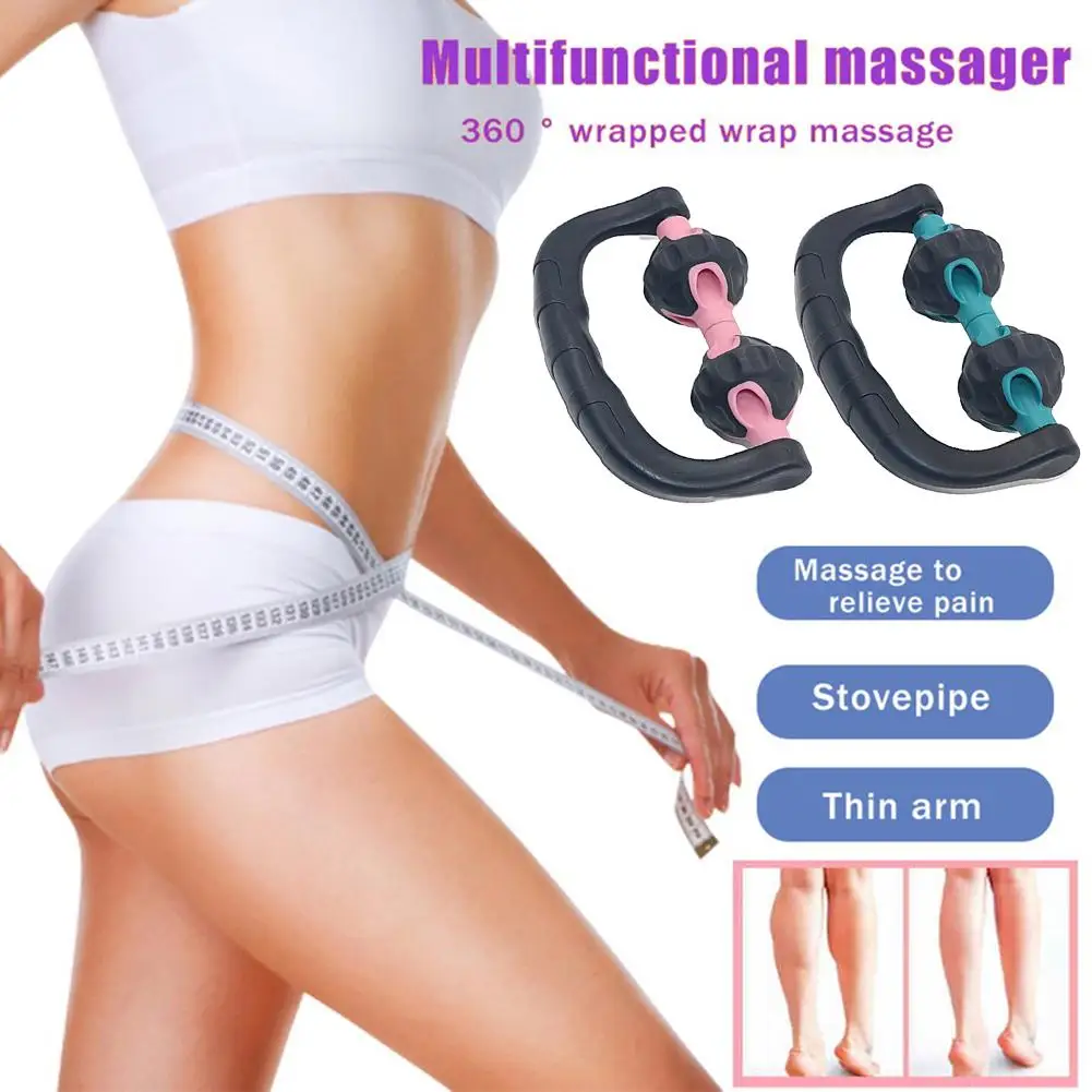 

Portable Handheld Arm Leg Neck Muscle Relaxer Ring Massage Roller Fitness Tool
