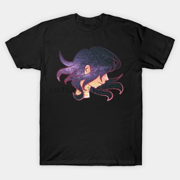 Men tshirt Kawaii Galaxy Haired Anime Girl T Shirt Printed T-Shirt tees top | Мужская одежда