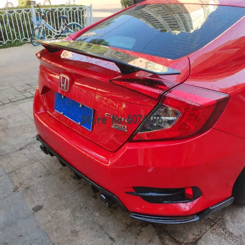 Для Honda Civic- спойлер спортивный ABS Материал заднее крыло грунтовка цвет багажник задний спойлер подходит для десятого нового Civic