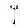 12V Led Railway Train Lamppost Model For Park Garden Scenery Lanterns Model Light Double-head Sand Table Scene Layout 3pcs/lot 3