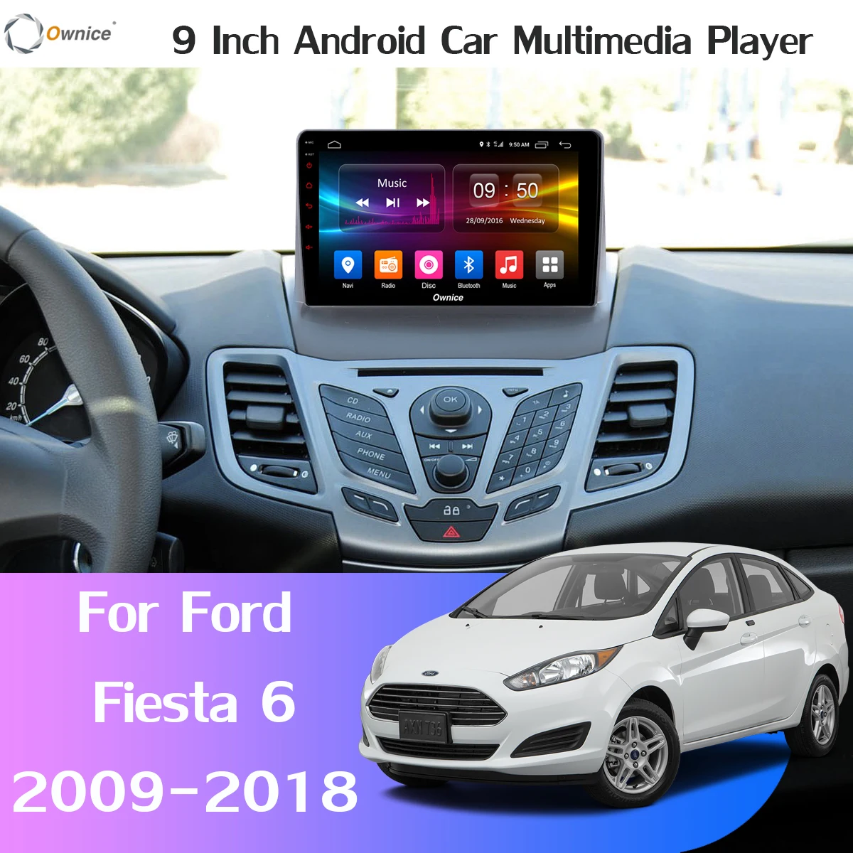 Clearance 360°4×DVR Camera 4G SIM Android 9.0 8Core 4+64G SPDIF DSP CarPlay Car Multimedia GPS Radio Player for Ford Fiesta 6 Mk 2009-2018 1