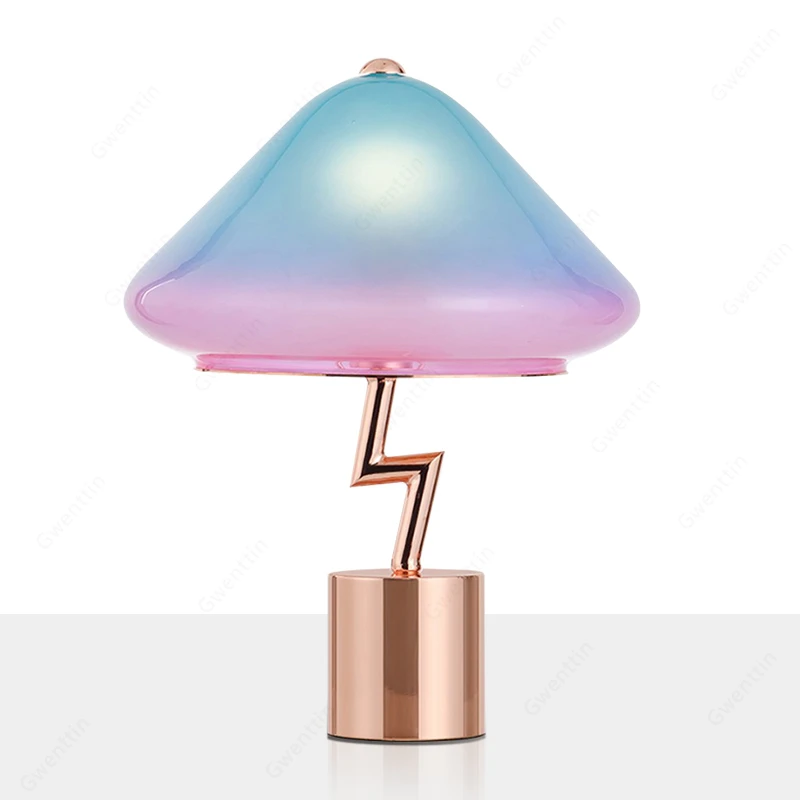 Creative Color Glass Table Lamp Standing Desk Light Reading Bedroom Bed Modern LED Lighting Luminaire Industrial Home Decor | Освещение