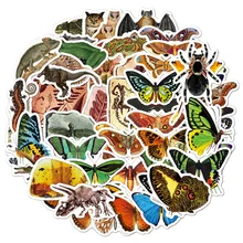 

10/50/100pcs Vintage Butterfly Paleontology Stickers for Laptop Skateboard Stationery Stickers Fridge Decals Sticker Kids Toys