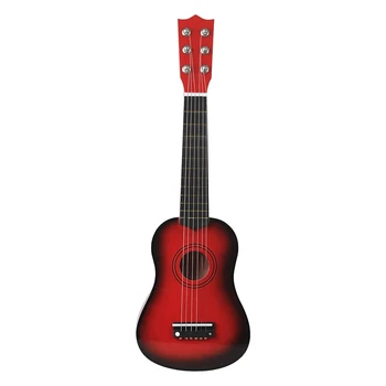 

Promotion 21 Inch 6 Strings Small Mini Guitar Basswood Guitar with Pick Strings Musical Instruments Toy for Children Kids Gift