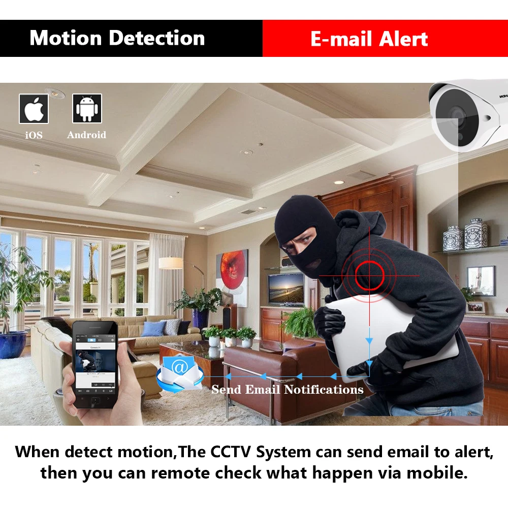 HCVAHDN CCTV камера система 4CH 1080P 5MP AHD камера системы безопасности цифровой видеорегистратор комплект CCTV Водонепроницаемая наружная домашняя система видеонаблюдения HDD