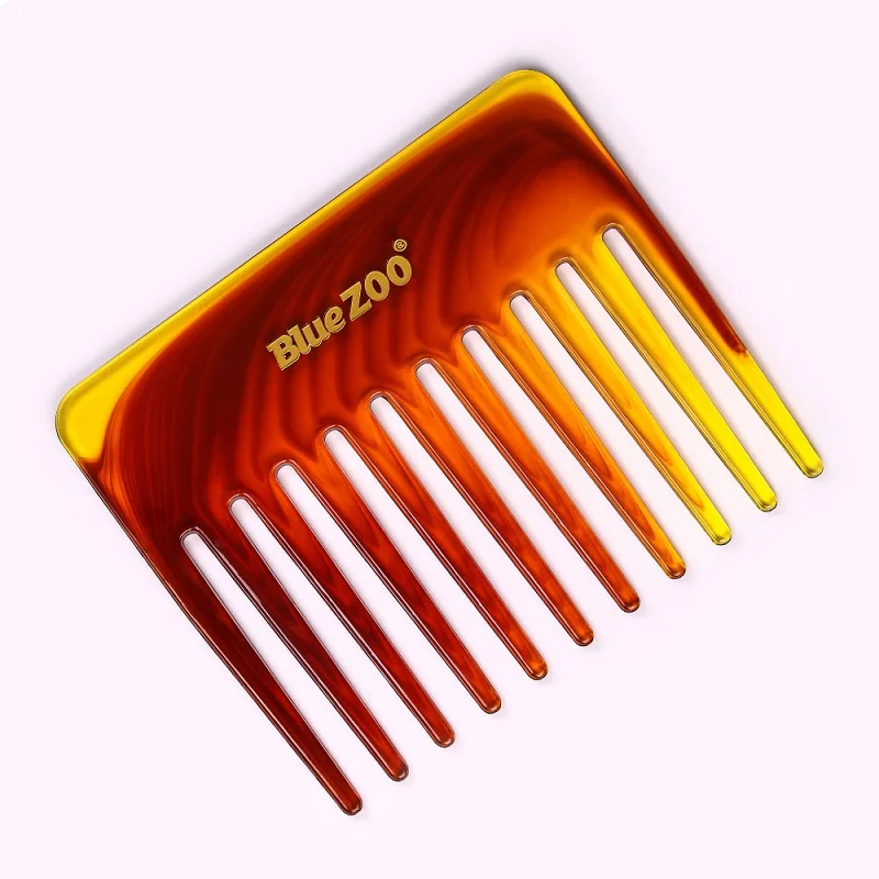 

Beard Comb Hair Brush Single-sided Short 2 Color Large Back Shape Comb Large Tooth Combtangle Hair Brush Comb Hair Brush Round