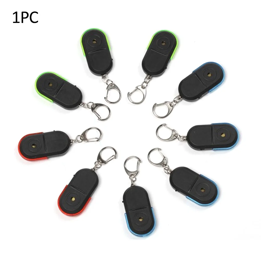Mini Anti-lost Whistle Key Finder Keychain LED Locator Things Light Alarm Tracker Whistle Sound Tracker# Wireless Tag