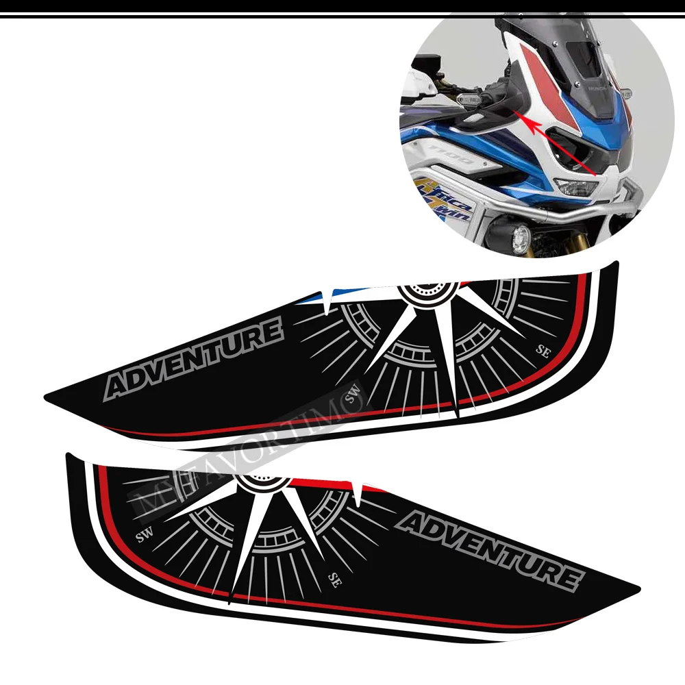 Africa Twin Protection Side Tank Pad For Honda CRF1100 CRF 1100 L Adventure ADV Visor Set Stickers Decal Kit 2019 2020 2021