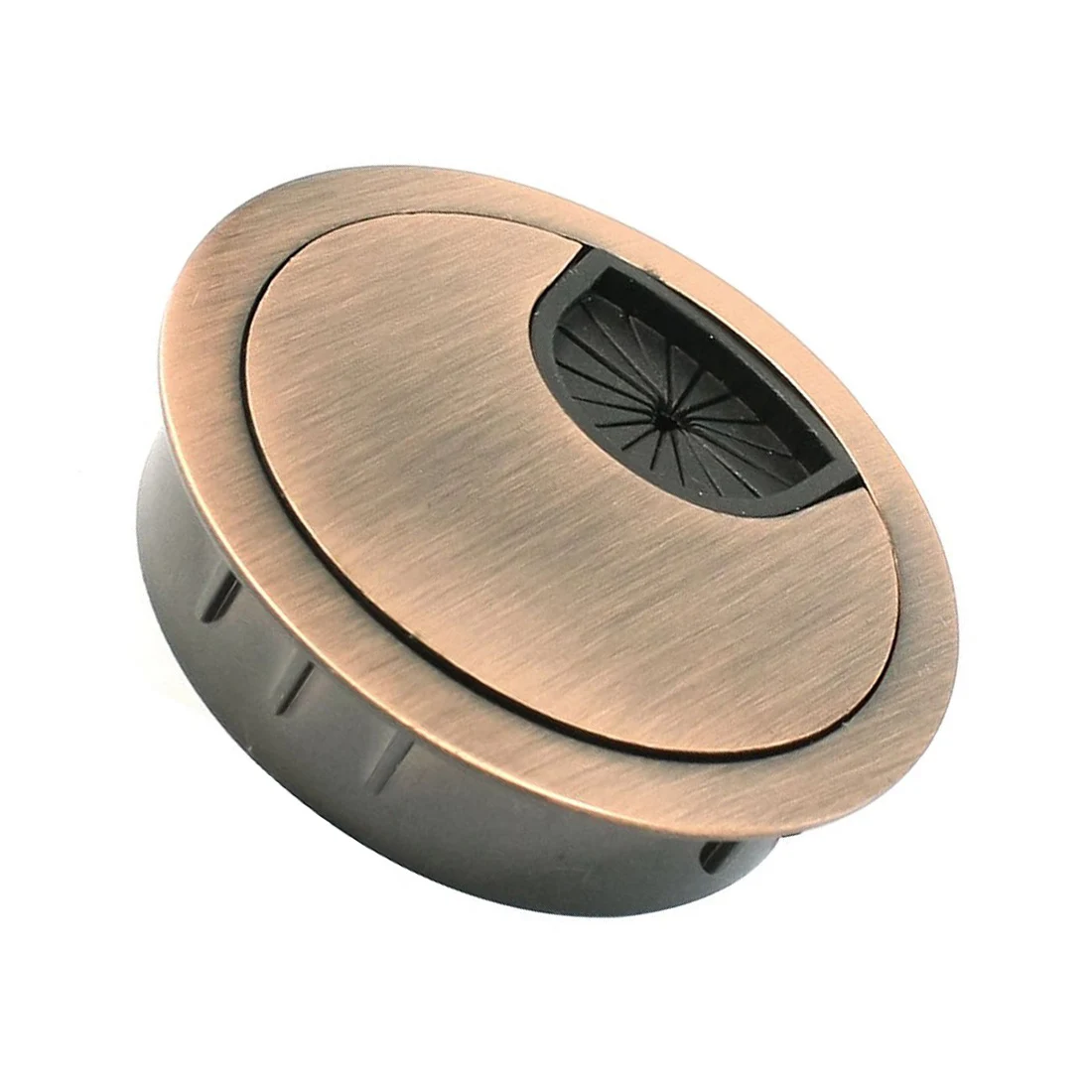 

Computer Desk Metal Grommets Wire Cable Hole Round Cover Red-bronze