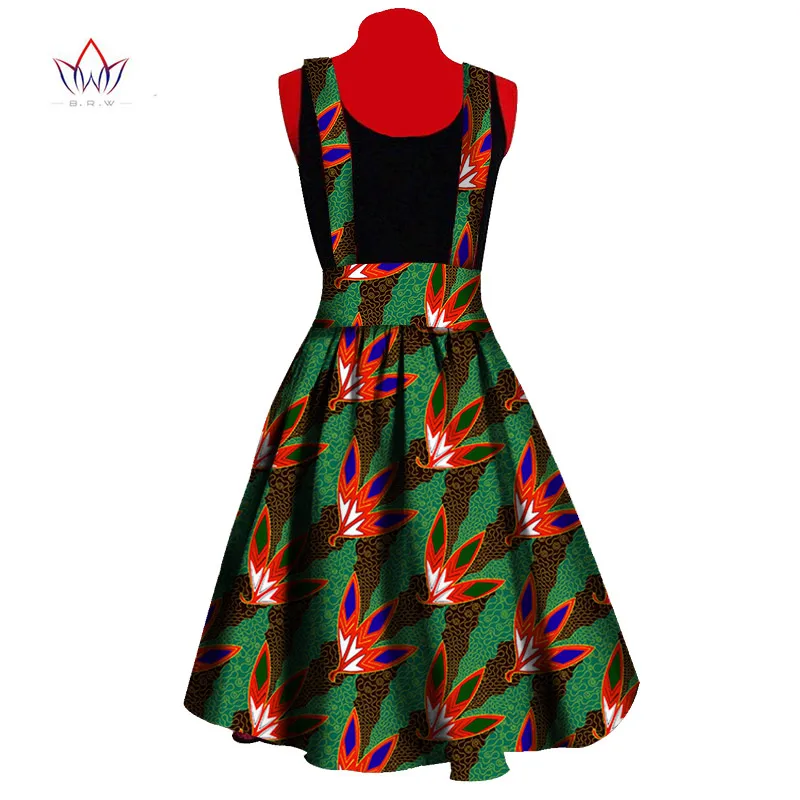 Африканская одежда для женщин африканская печать A-цельная юбка на подтяжках Женская Дашики Плюс Размер Женская одежда WY143