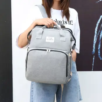 

Large Capacity Baby Infant Nappy Changing Bag Portable Folding Crib Diaper Backpack Stroller Straps for Travel Outdoor