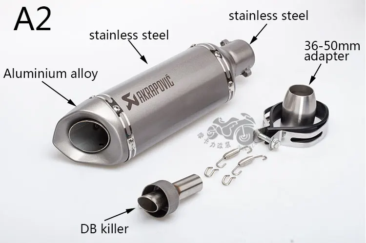 51 мм Akrapovic Модифицированная выхлопная труба мотоцикла косая маленькая шестиугольная имитация углеродного волокна из нержавеющей стали для R6 R3 600 - Цвет: B
