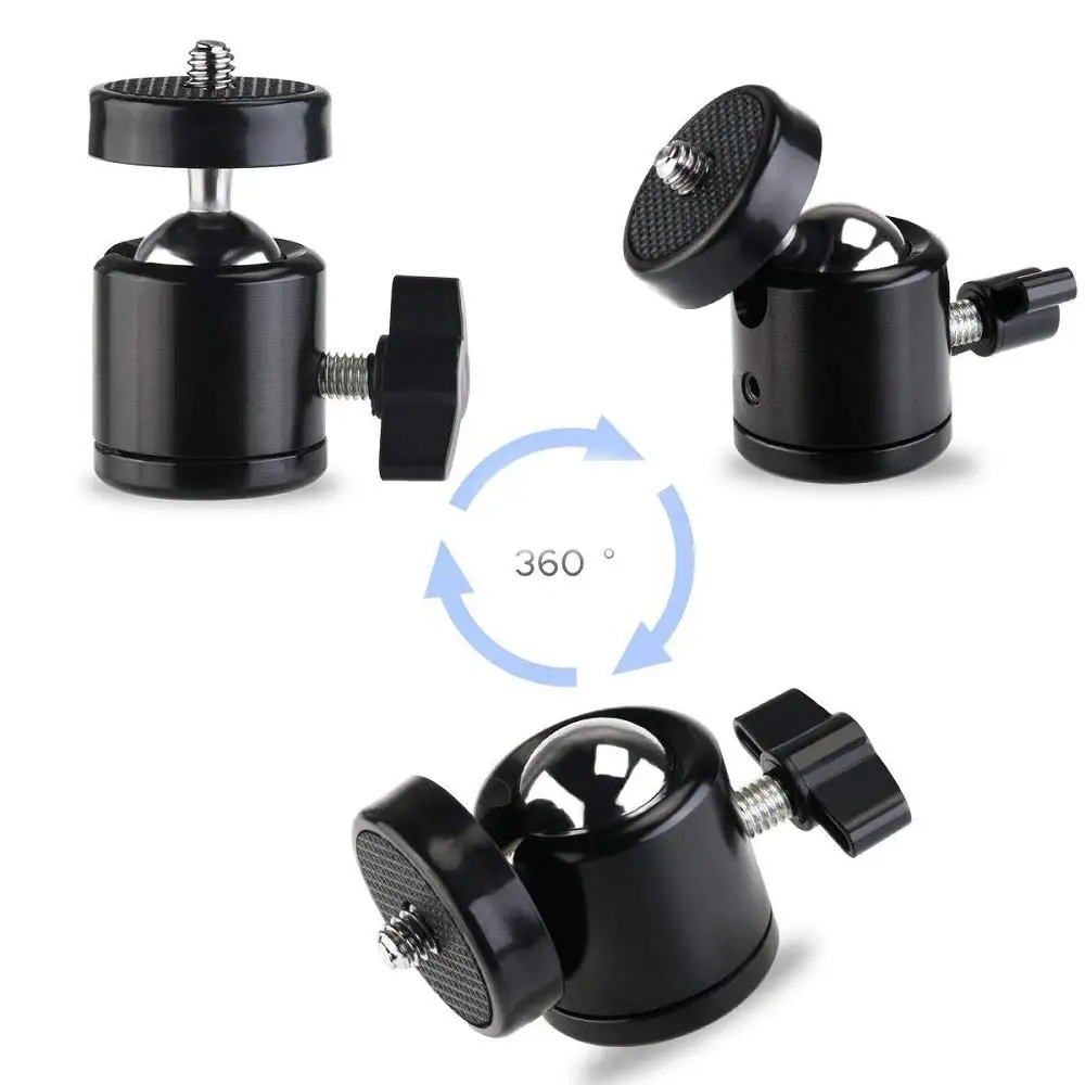 Live Ball Head Universal Ball Type Metal Small Yuntai for DSLR Camera Tripod Ring Lamp Digital SLR Cradle Metal Mini Cradle