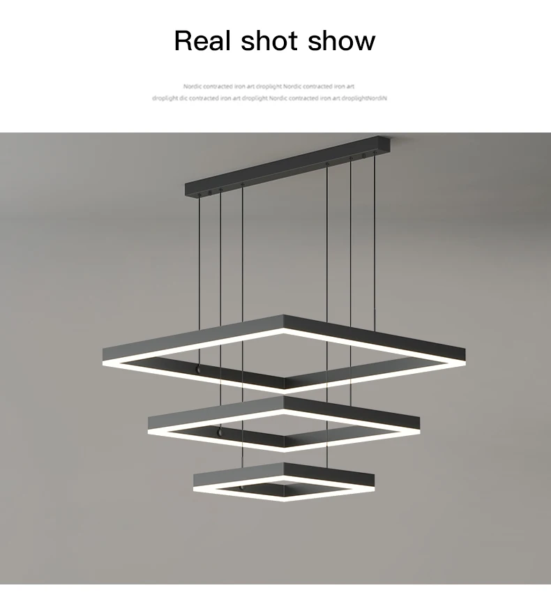 modern crystal chandelier Modern Style LED Chandelier For Living Room Bedroom Dining Room Kitchen Ceiling Pendant Lamp Black Square Design Hanging Light wayfair chandeliers