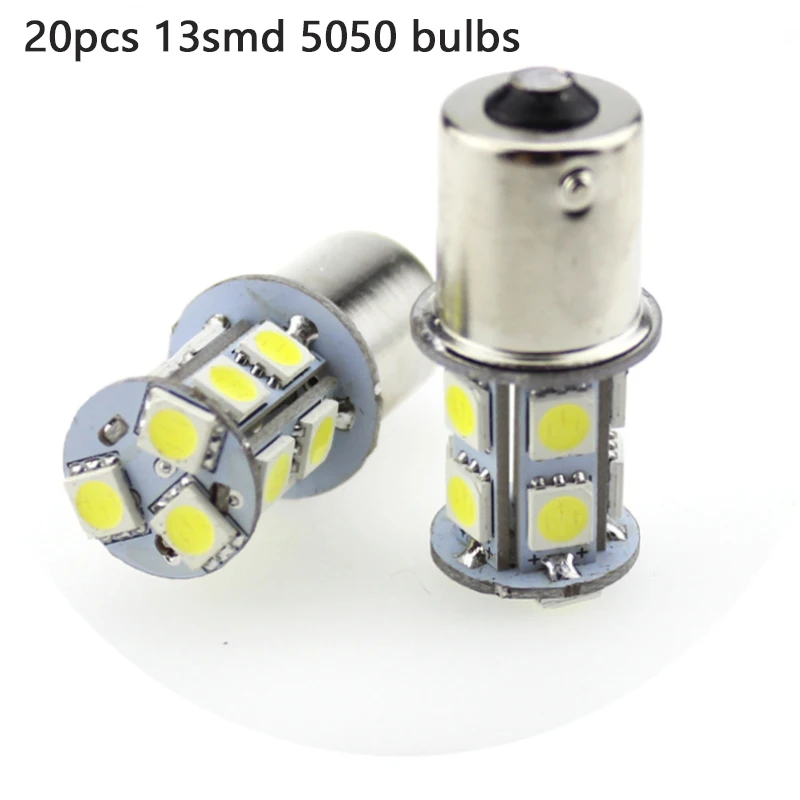 20 шт. светодиодные лампы BA15S 1156 P21W BA15D 13smd 5050 | Автомобили и мотоциклы