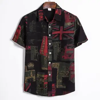 

Printing Men's Wear Short Sleeve Male Flower Shirt Shivering Men's Short Sleeve Shirt