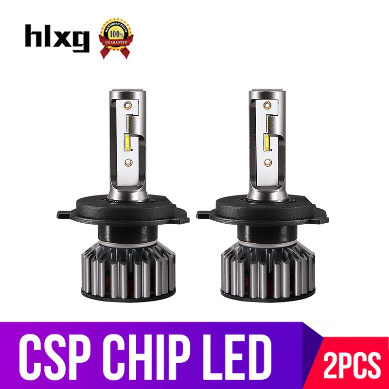 

Mini CSP turbo led h4 Headligt Bulbs High Low Beam 8000LM 12V 6000K vehicle Car Accessories luces led para auto part replacement