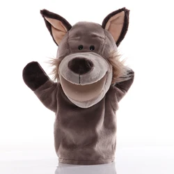 1 pçs 25cm mão fantoche lobo animal brinquedos de pelúcia bebê educativo fantoches mão história fingir jogar bonecas para crianças presentes