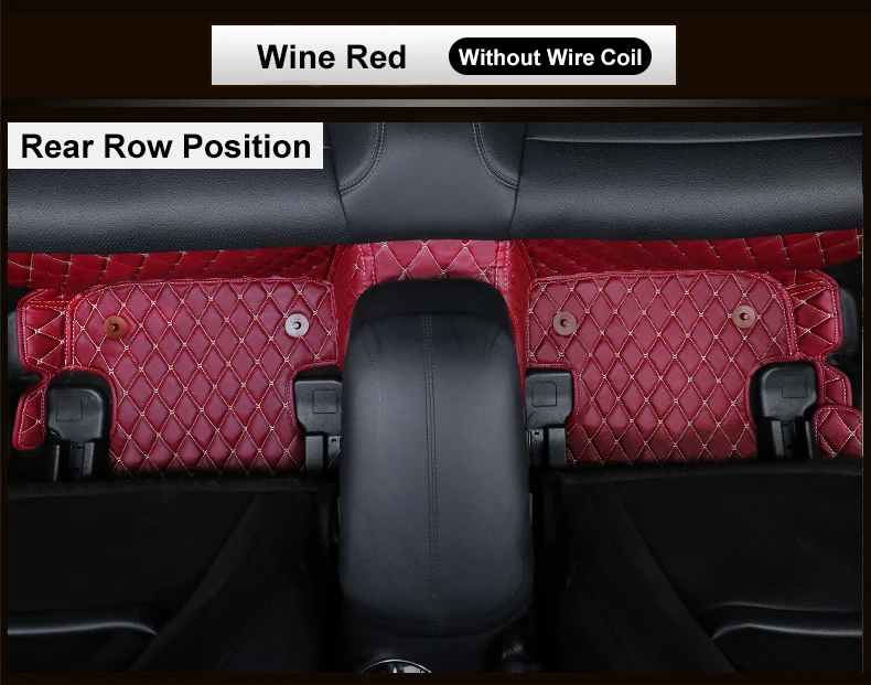 QHCP автомобильные коврики ковер из микрофибры провода коврик для ног коврик съемный черный, красный ковры для Ford Mustang