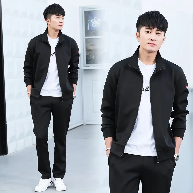Spring And Autumn MEN'S Sport Suit Long Sleeve Fashion Casual Korean-style Hoodie Suit MEN'S Coat Spring And Autumn MEN'S Sport Suit Long Sleeve Fashion Casual Korean-style Hoodie Suit MEN'S Coat