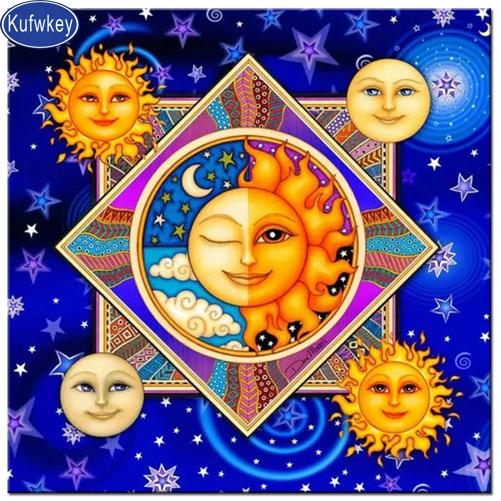 Religion Sun Face Diamond Painting Full Resin Drill Square Round Diamond Embroidery Mosaic Diamond Cartoon Icon For Home Decor Diamond Painting Cross Stitch Aliexpress