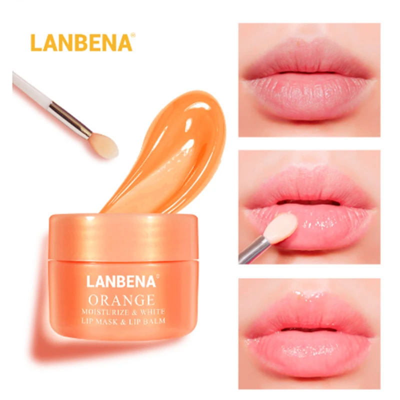 Фото LANBENA маска для губ слиппер оранжевый C крем бальзам сна масло против морщин