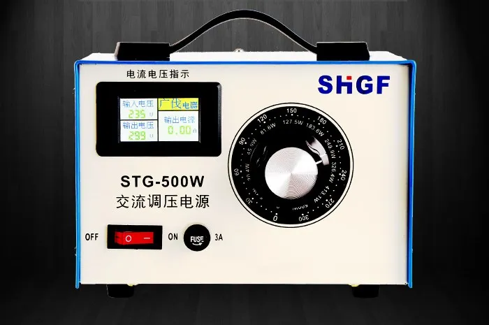 Smart screen STG-500W однофазный регулятор напряжения 220 В переменного тока регулирующий контакт напряжения 0-300 В регулирующий трансформатор напряжения 500 Вт - Цвет: Smart screen
