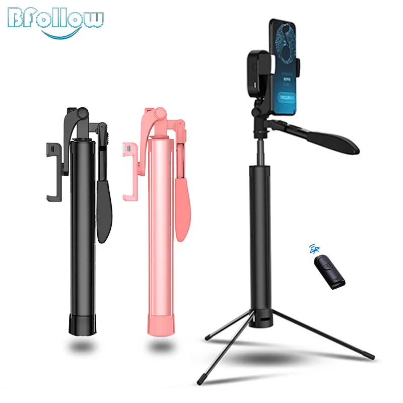 

BFOLLOW 5 in 1 Vlog Stabilizer Tripod Selfie Stick Fill Light Bluetooth Gimbal Bracket for Smartphone iPhone Youtube Shoot Video