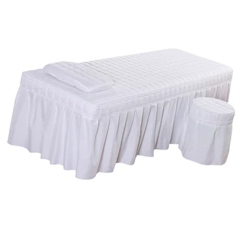 

Soft Beauty SPA Massage Bed Sheet With Pillowcase and Stool Cover Treatment Bed Sheet Cosmetic Salon Sheets Table Cover