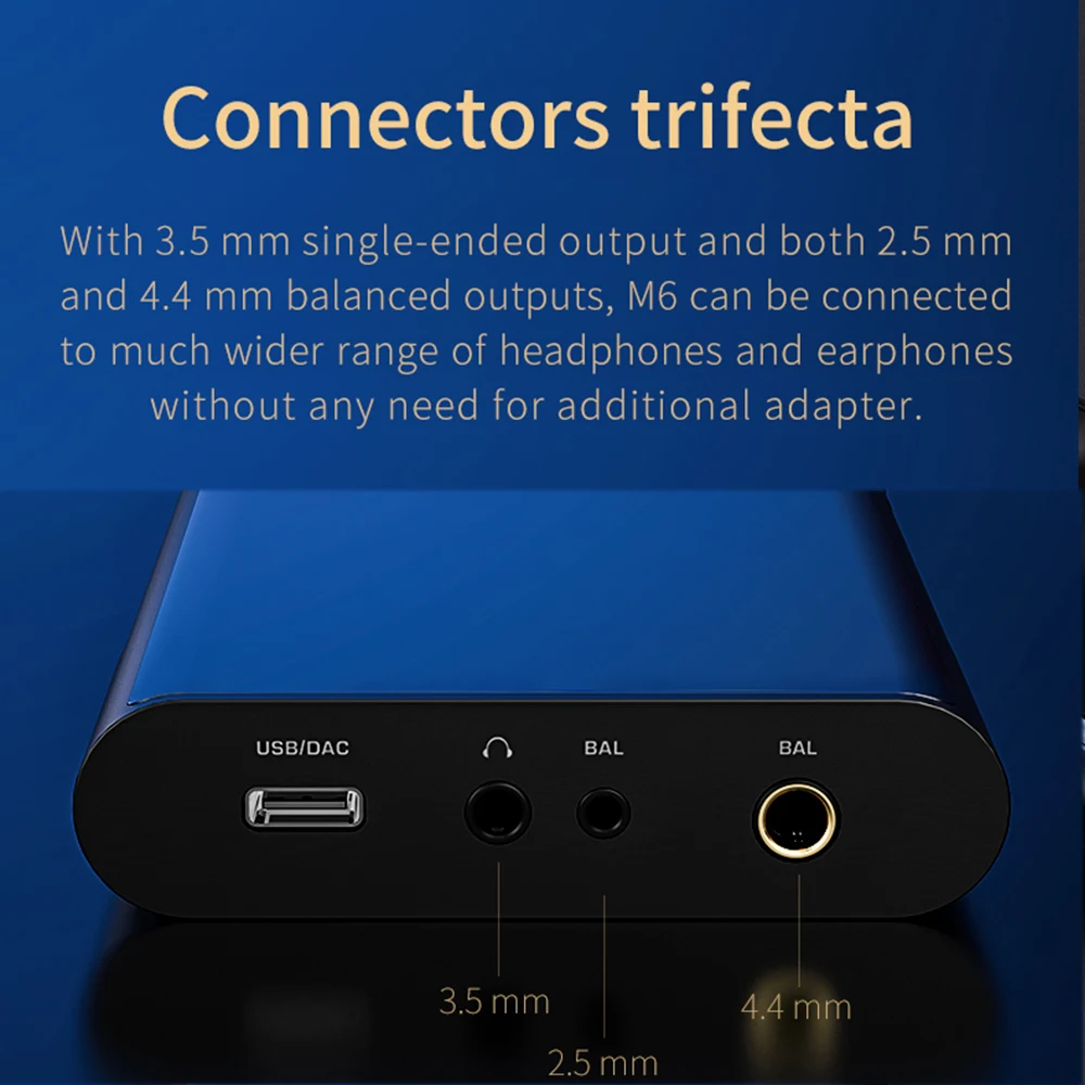 SHANLING M6 Dual AK4495SEQ DAC Android OS Full Balanced Bluetooth Portable Music Player MP3 Headphone Amplifier PCM32bit 768 kHz
