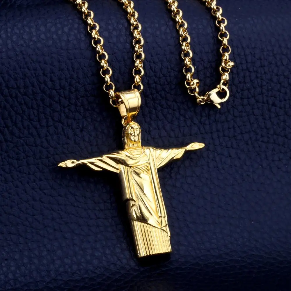Luxusteel High Quality Catholicism Jewelry Virgin Mary Pendant Necklace