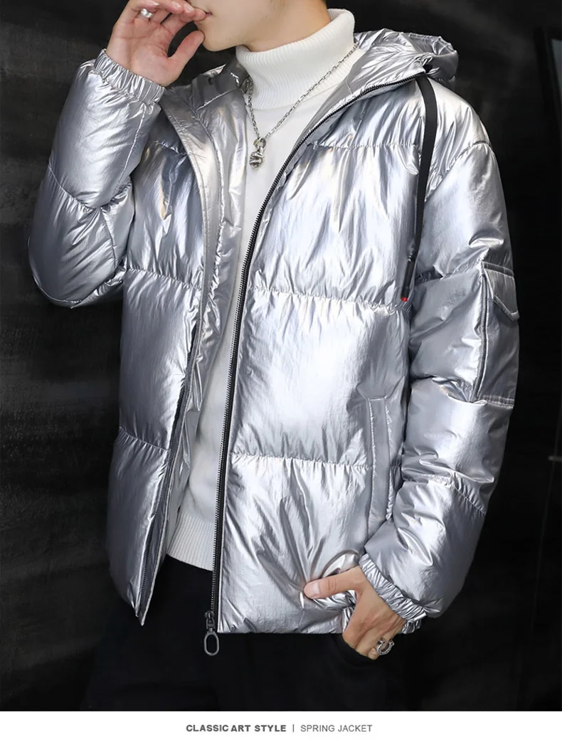 Мужские куртки Утепленные зимние куртки Мужская парка верхняя одежда с капюшоном хлопковая стеганая куртка корейская модная мужская одежда 4XL