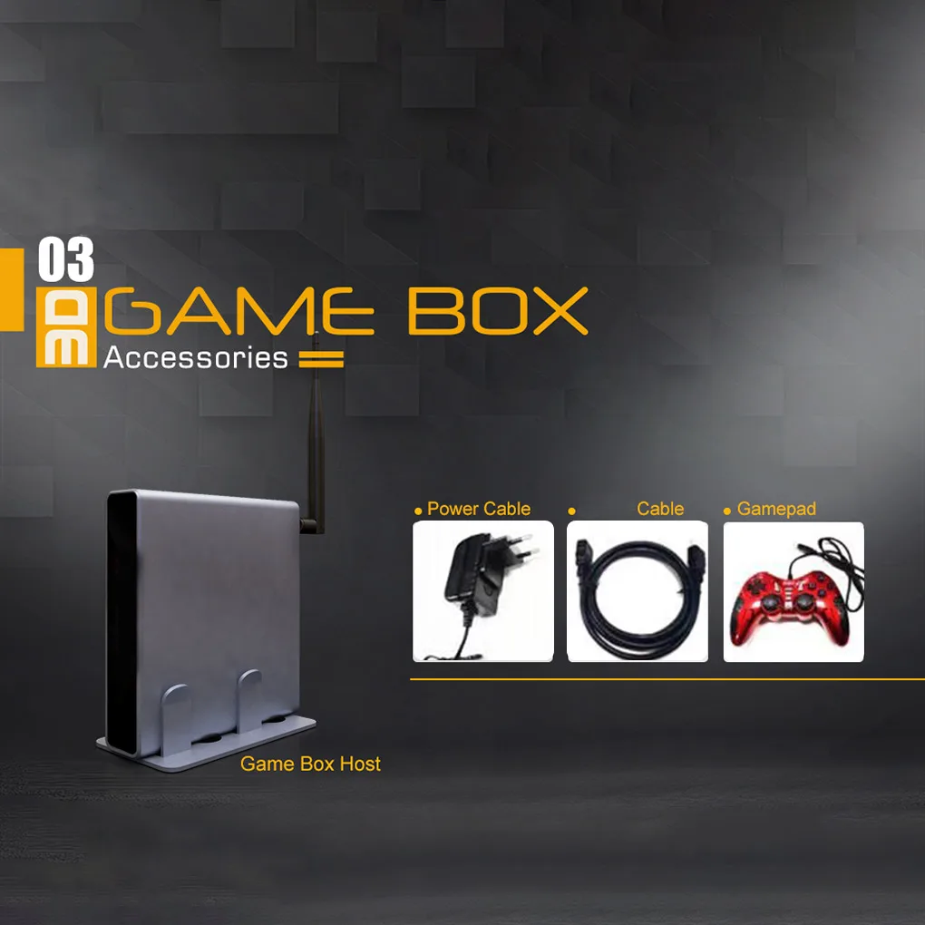 4K HDMI TV Gaming Host 2323 Games Emulator 3D Video Game Console Box With USB Wired Gamepad Controller EU US Plug