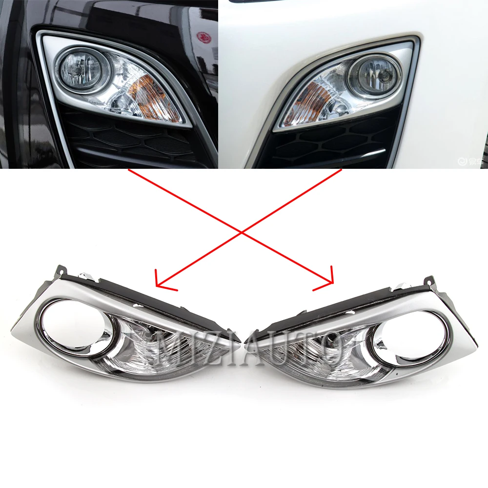

MIZIAUTO Front Bumper fog light For Mazda CX7 cx-7 2009 2010 2011 Fog Lamp Corner Cover Fog Lights Decorative Frame