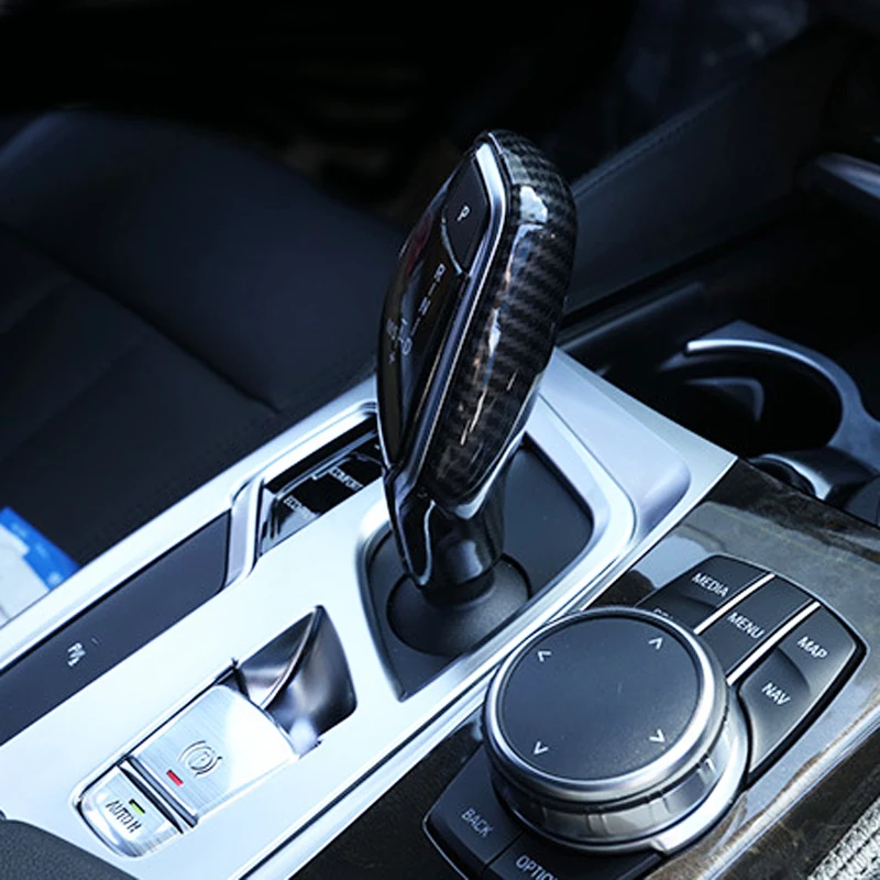 

Car gear head shift knob cover trim abs gear shift handbrake grip case shift knob shell for BMW X3 G01 X4 G02 G11 G12 G30 G38