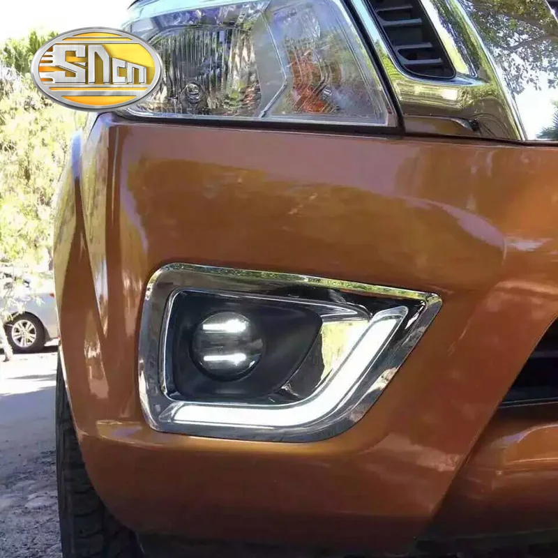 Светодиодные дневные ходосветильник SNCN для Nissan Navara NP300 2015 2018 автомобильные
