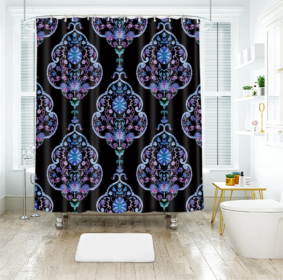 Богемная занавеска для душа, для ванной, водонепроницаемая, плесень, устойчивая, полиэстер, занавеска для душа, занавеска s для ванной, для душа, Прямая поставка - Цвет: 12