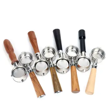 

Italian Coffee Machine Bottomless Handle Stainless Steel 54mm Applicable Breville 8 Series Solid Wood ABS Black Modified Handle