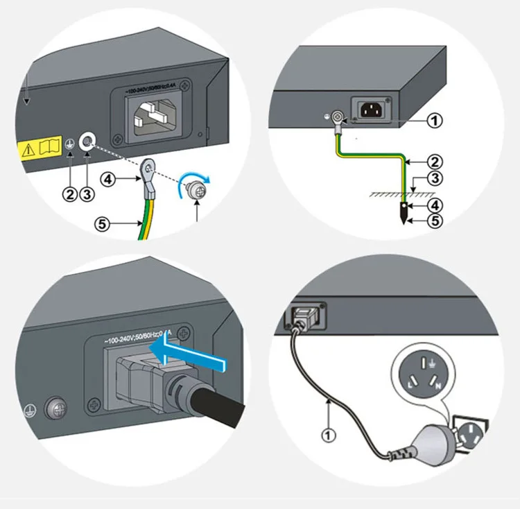 Fonte de Alimentação de Rede Padrão Switch Empilhável 10 - 100 Mbps Ethernet 5-port Poe 4-port 4 High Quality Computador e Escritório