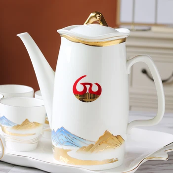 

OUSSIRRO Ceramic Pitchers Water Bottles Cold Kettle No Explosion Jug Large Capacity Household Ceramic Thermos Mugs