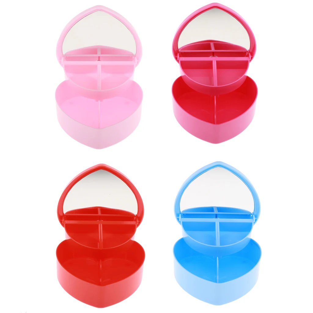 Love Heart Jewelry Box Stirage, Trinket Storage Organizer Case for Women Girls