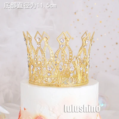 Вечерние украшения для выпечки на день рождения - Цвет: golden Angle crown