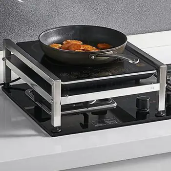 

304 Stainless Steel Electromagnetic Stove Shelf Stand Kitchen Electric Rice Cooker Stove Storage Rack Gas Stove Cover Plate
