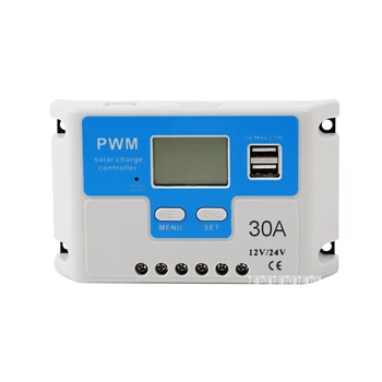 

12V24V30A Solar Controller Automatic Solar Charge Controller Charging Discharging Solar Energy Controller Solar Power Controller