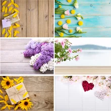 

SHENGYONGBAO Art Fabric Photography Backdrops Flower and Wooden Planks Theme Photography Background 200207FK-06
