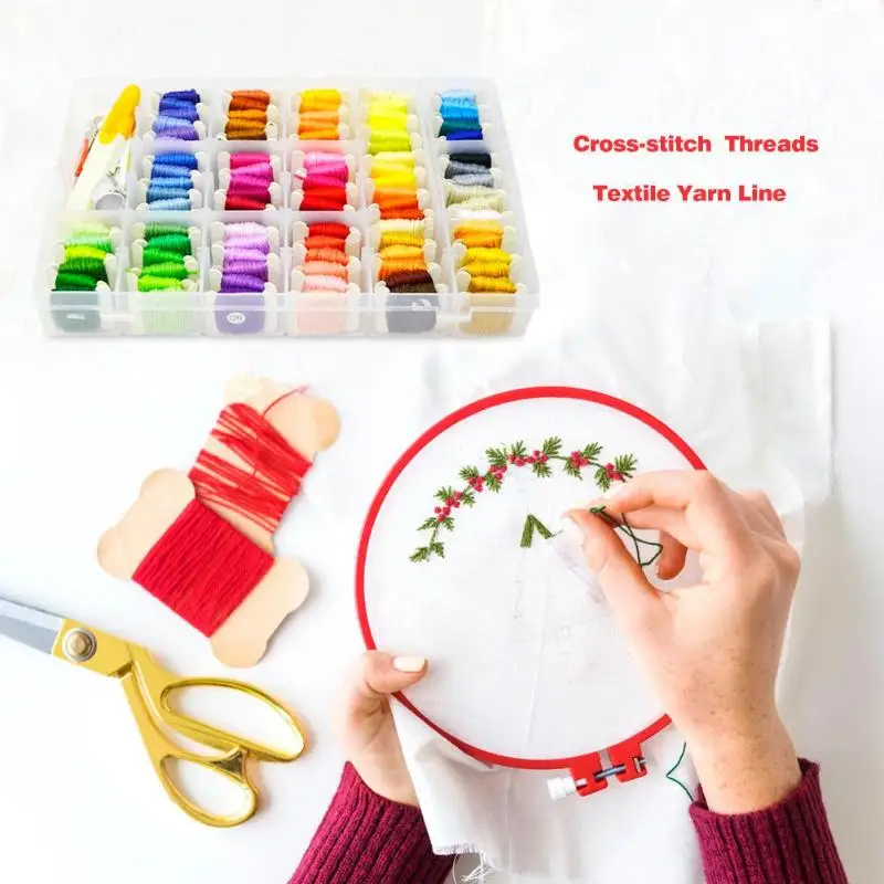 

139pcs Embroidery Threaders 100 Colors Fine Workmanship Non-fading Portable DIY Sewing Knitting Threaders