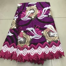 Высокое качество Новое поступление Анкара хлопковые восковые кружева восковая ткань африканская вышивка голландский воск с кружевной тканью