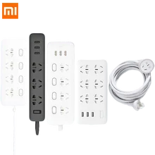 Neue Xiaomi Mi Mijia Hause Elektronische Power Strip Sockel Schnelle Lade 3 USB + 3 Steckdosen 6 Standard Stecker Interface verlängerung EU UNS